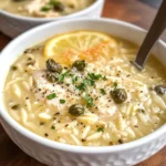 Creamy Lemon Chicken Orzo Soup