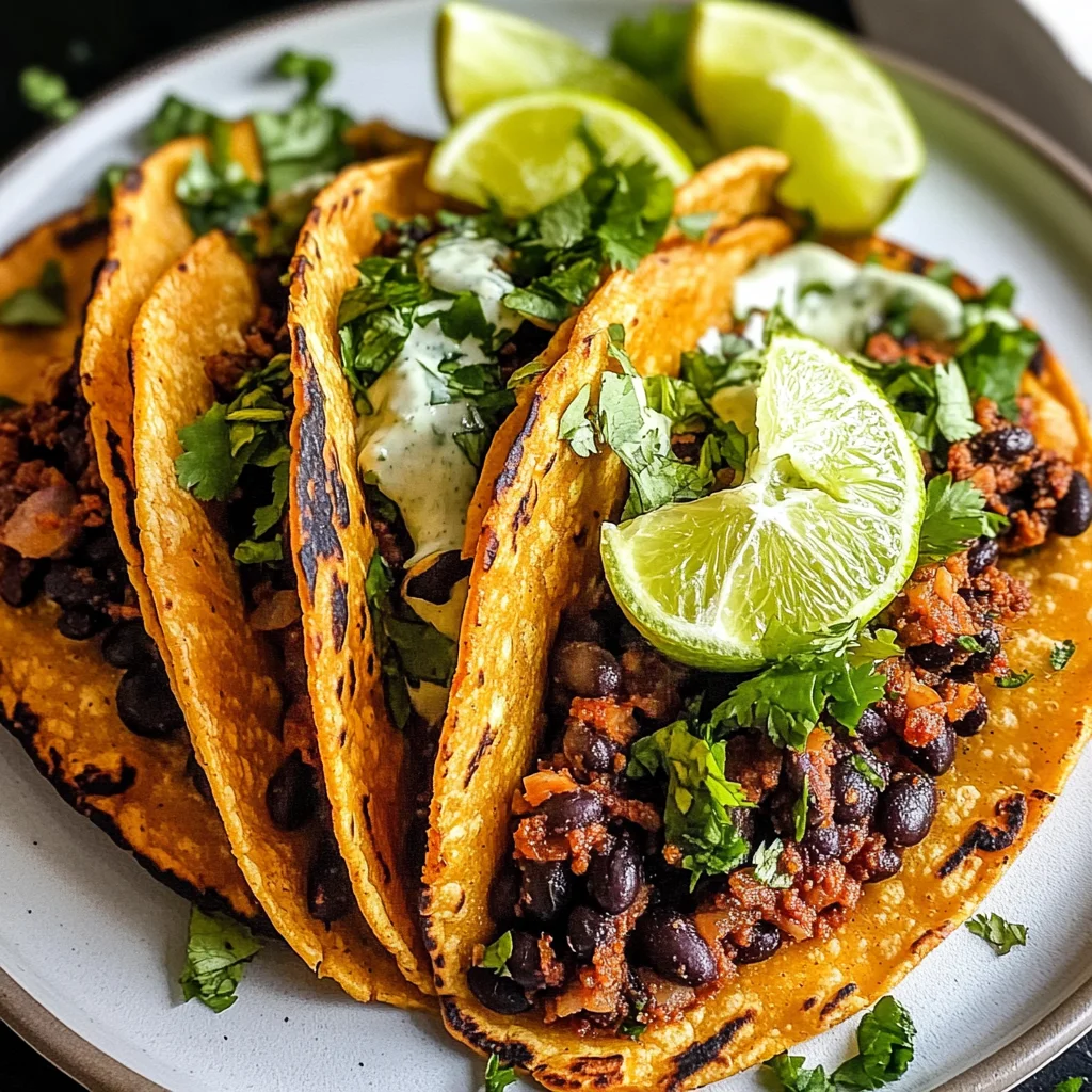 Crispy Sheet Pan Black Bean Tacos (Vegetarian)