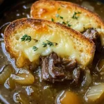 French Onion Short Rib Soup with Gruyère Toast