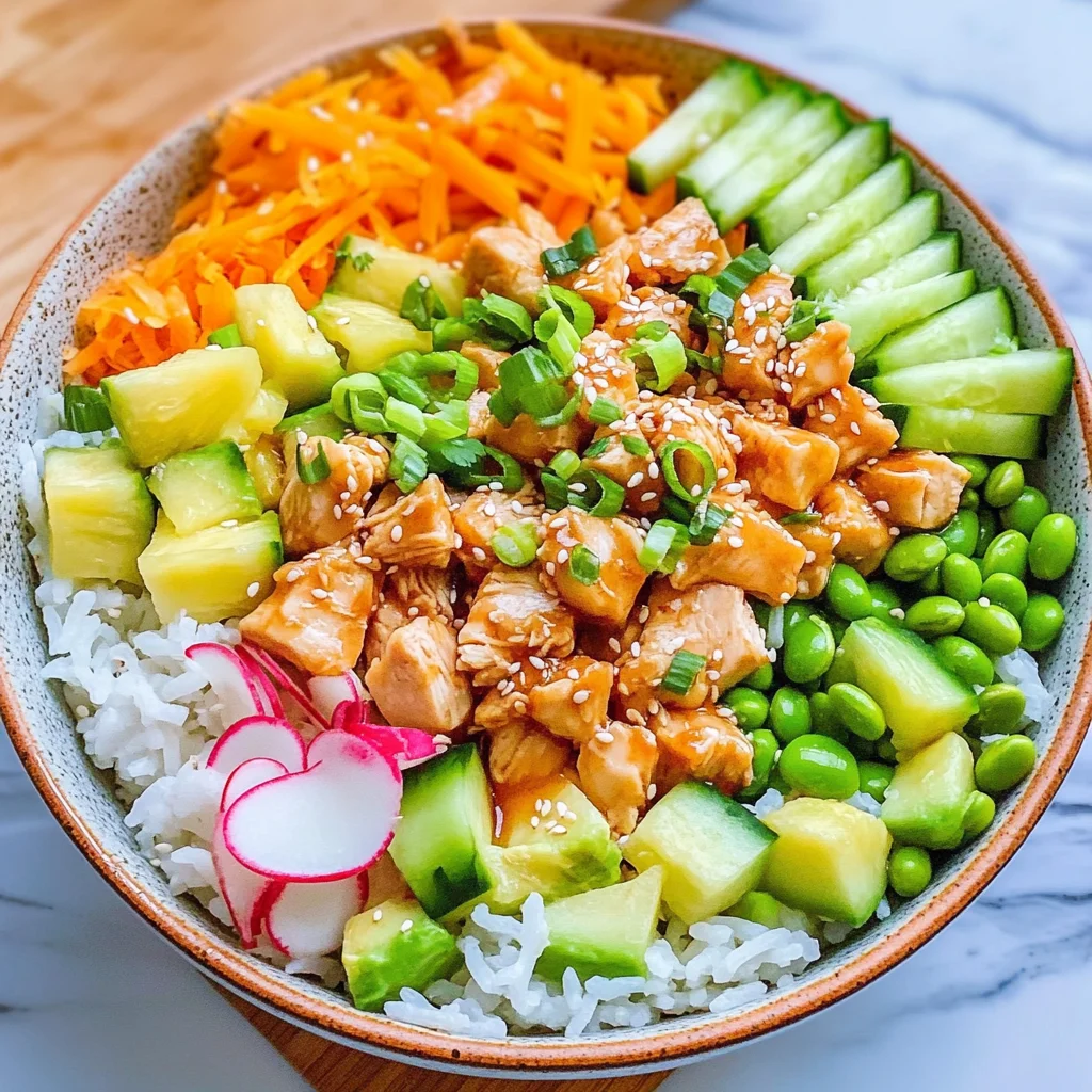 Hawaiian Inspired Chicken Poke Bowl That's Bursting with Flavor
