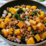 Healthy Roasted Butternut Squash with Ground Turkey