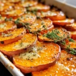 Homemade Garlic Butter Sweet Potato Bake - apple vinegarandcookie