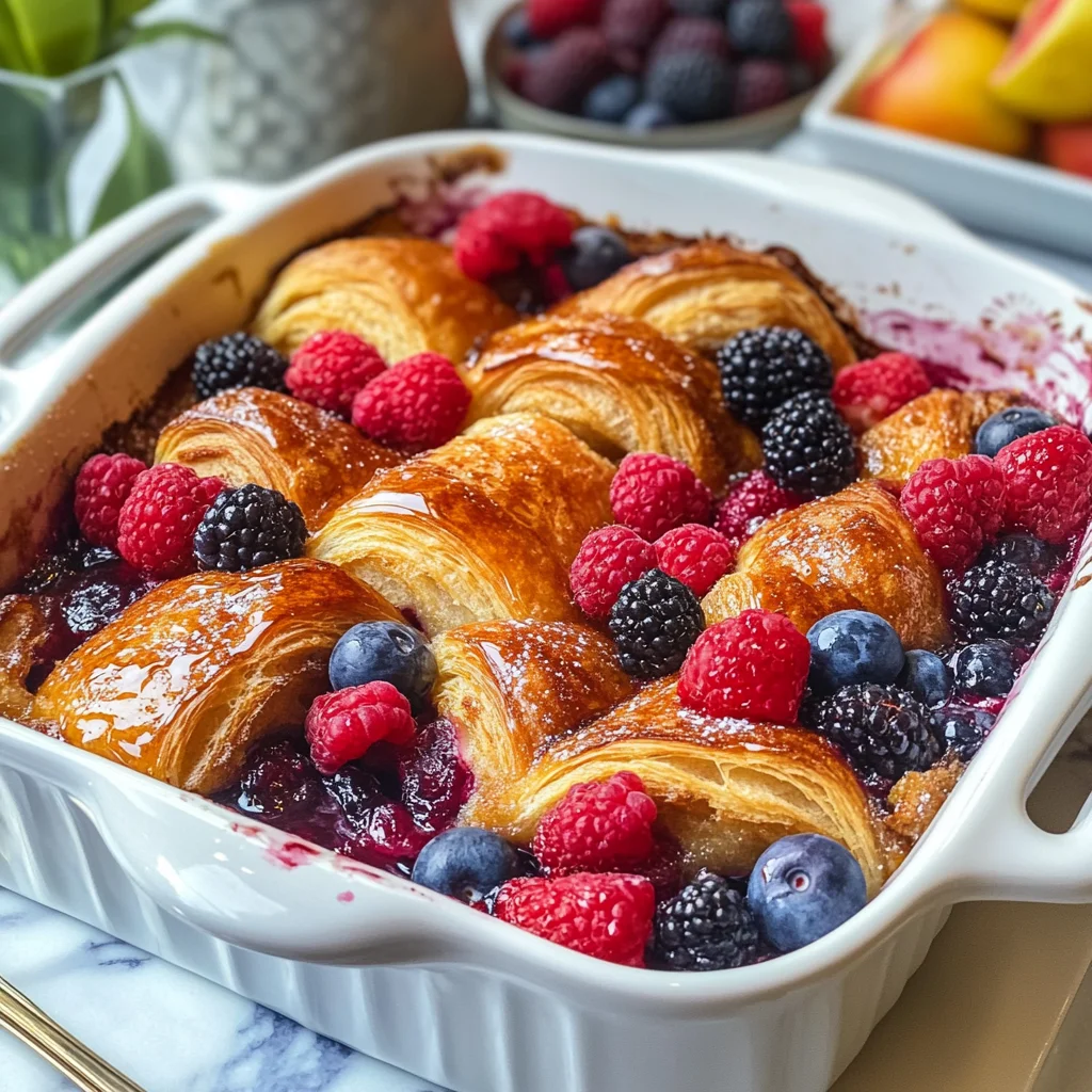 Overnight Croissant French Toast Casserole (video)