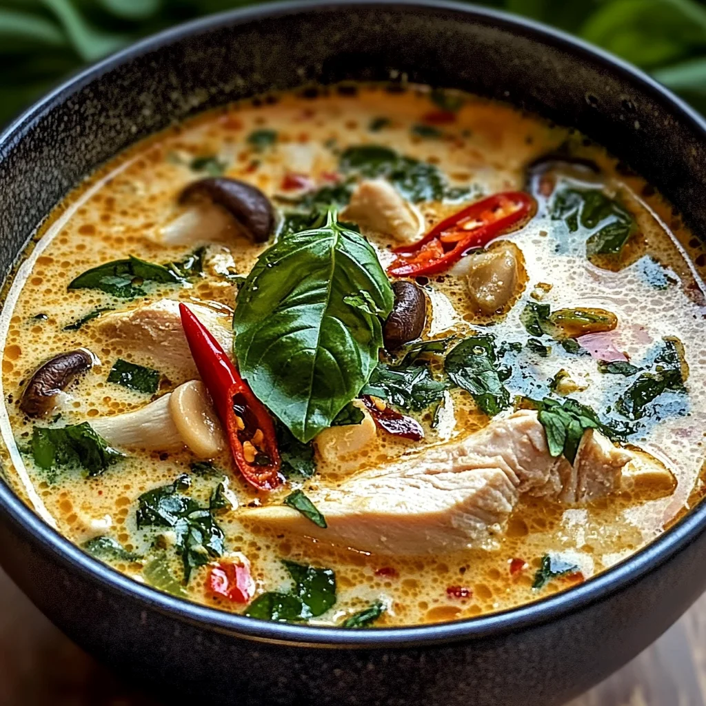 Thai Basil Chicken Soup