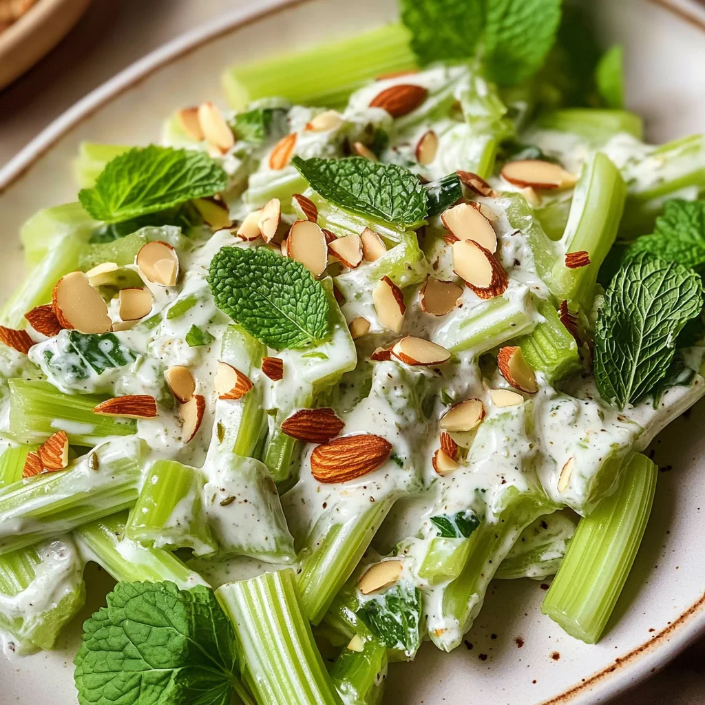 Celery Salad with Greek Yogurt Dressing