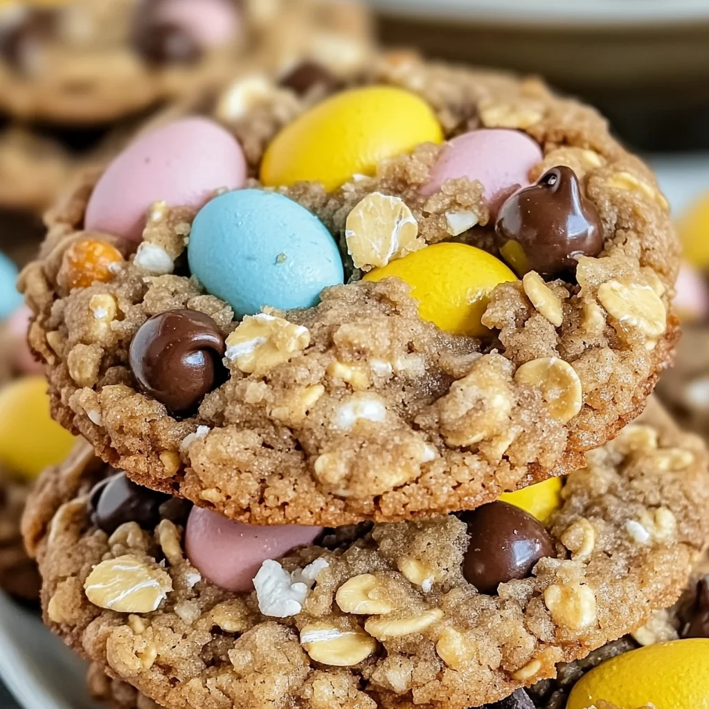 Chewy Cadbury Egg Oatmeal Chocolate Chip Easter Cookies Delight