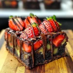 Decadent Dubai Chocolate Strawberry Brownies Recipe Unveiled