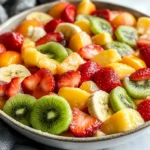 Delicious Easter Fruit Salad with Peach Pie Filling