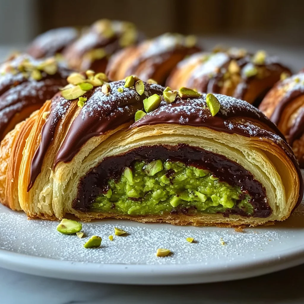 Easy Pistachio Chocolate Croissant Recipe | Homemade French Treat