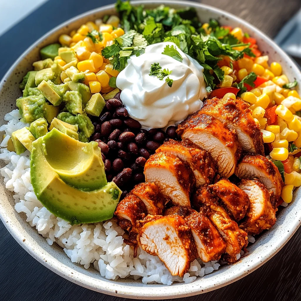Honey Lime Chipotle Chicken Burrito Bowls