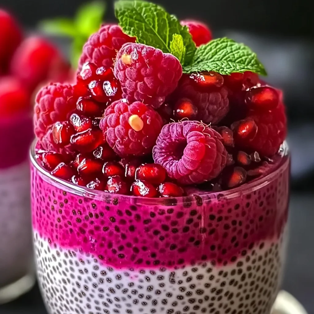 Pomegranate Raspberry Chia Dessert Recipe