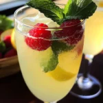 Sparkling Raspberry-Limoncello mocktail