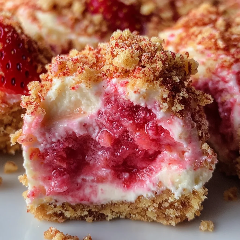 Strawberry Crunch Cheesecake Bites