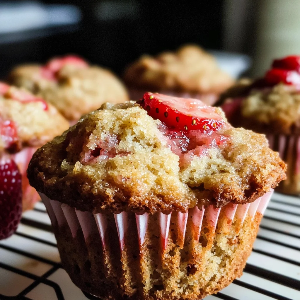 Strawberry Muffins with Frozen Strawberries