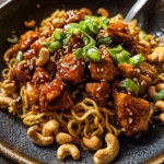 20 Minute Cashew Chicken Noodles