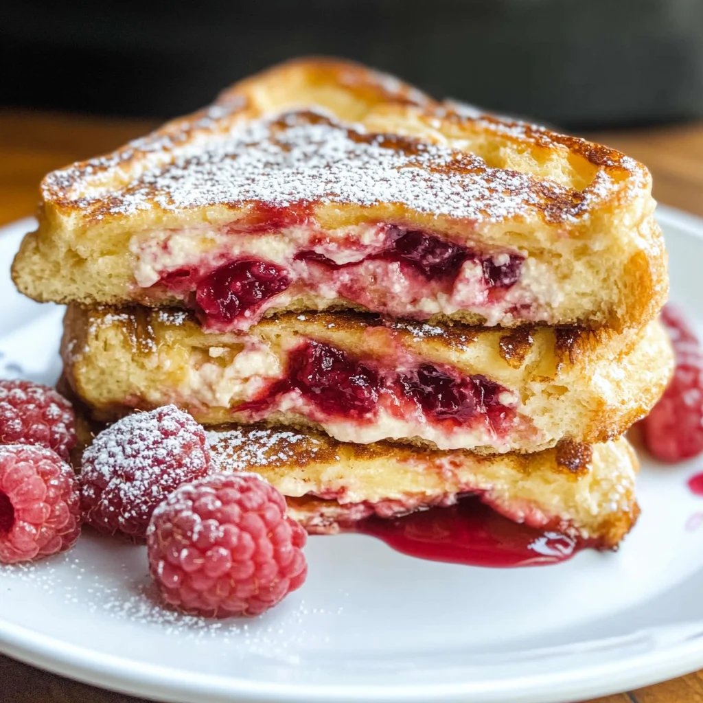 Brioche French Toast with Creamy Raspberry Cheesecake