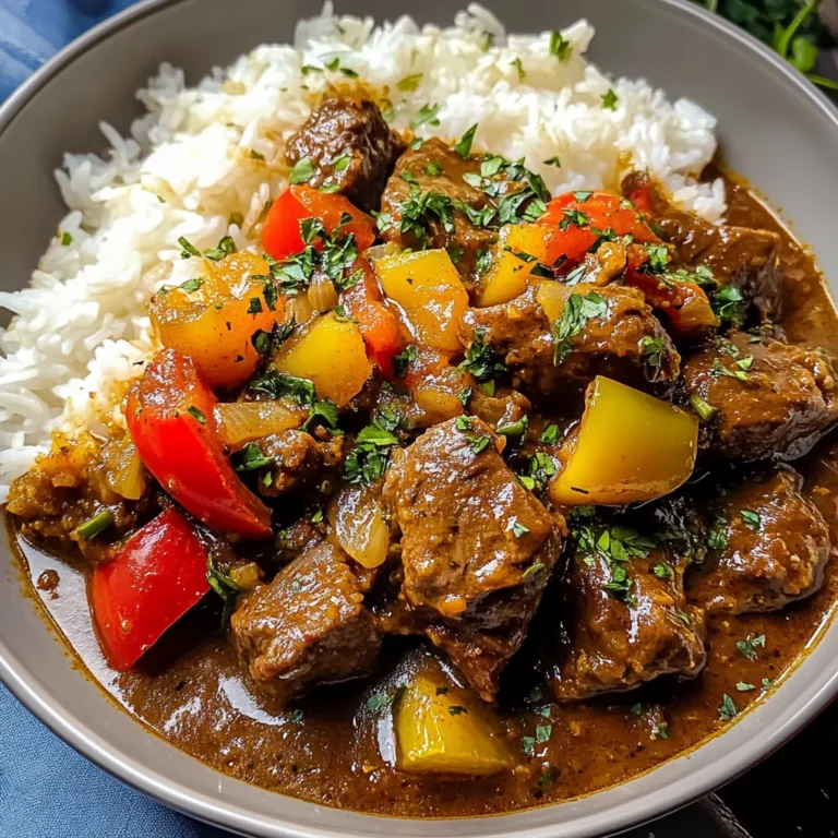 Caribbean-Style Beef Stew with Rice