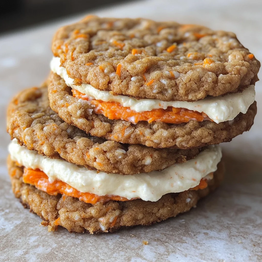 Carrot Cake Cookie Sandwiches