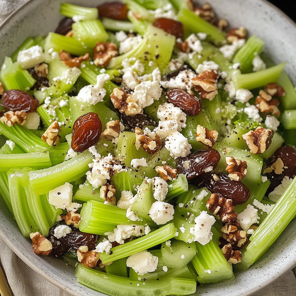 Celery Chopped Salad with Dates, Feta and Nuts