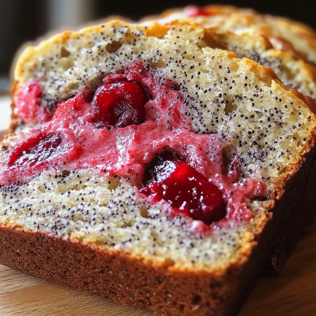 Cherry Almond Poppyseed Bread