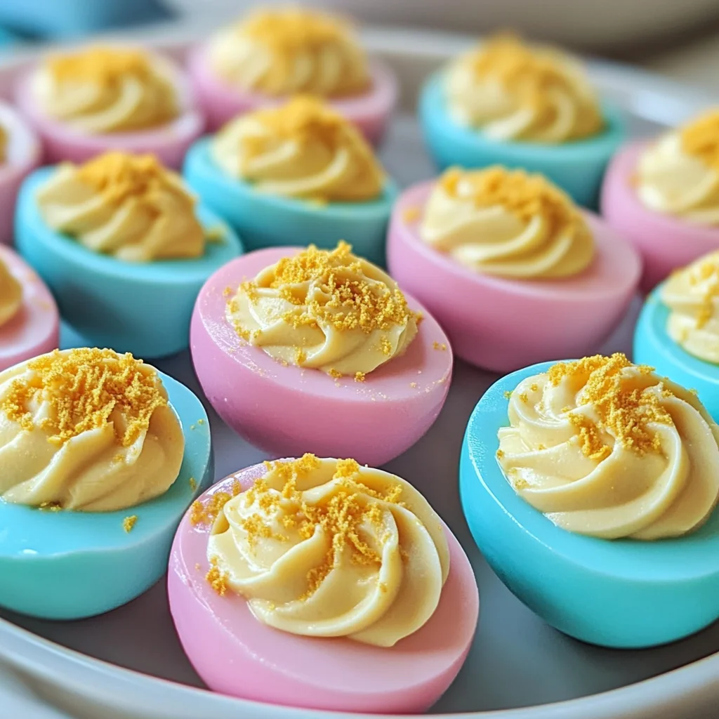 Colored Easter Deviled Eggs