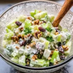 Creamy Celery Salad with Walnuts and Raisins