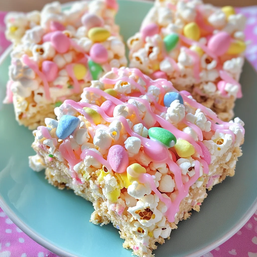Easter Bunny Marshmallow Popcorn Bars