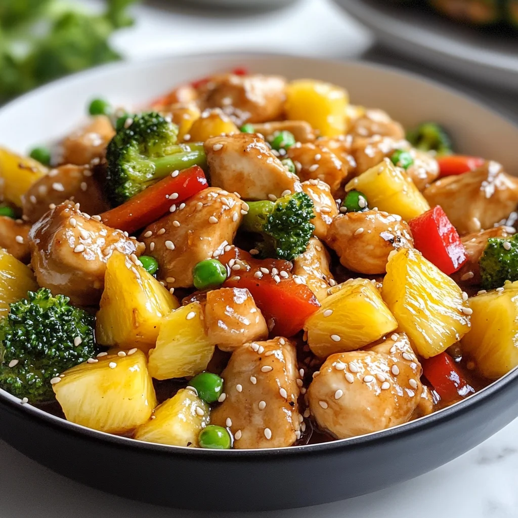 Healthy Pineapple Chicken Stir Fry Recipe