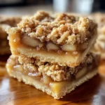 Homemade Apple Crisp Shortbread Bars - theamazingfood