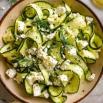 Italian Shaved Zucchini Salad with Feta