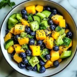 Juicy Mango Cucumber Salad with Blueberries and Avocado Delight