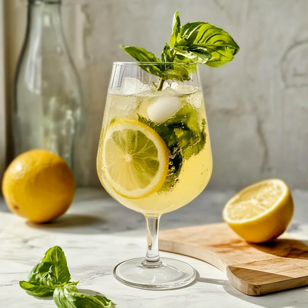 Limoncello Spritz With Basil or Mint