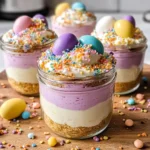 Mini Easter Cheesecake Jars - A Cute, No-Bake Spring Dessert