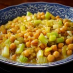Quick-braised celery and chickpeas
