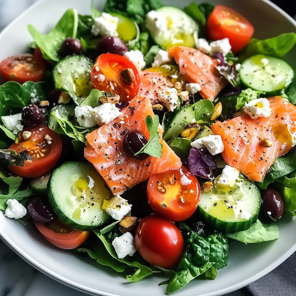 Smoked Salmon Greek Salad