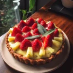 Tarte aux fraises et sauge ananas