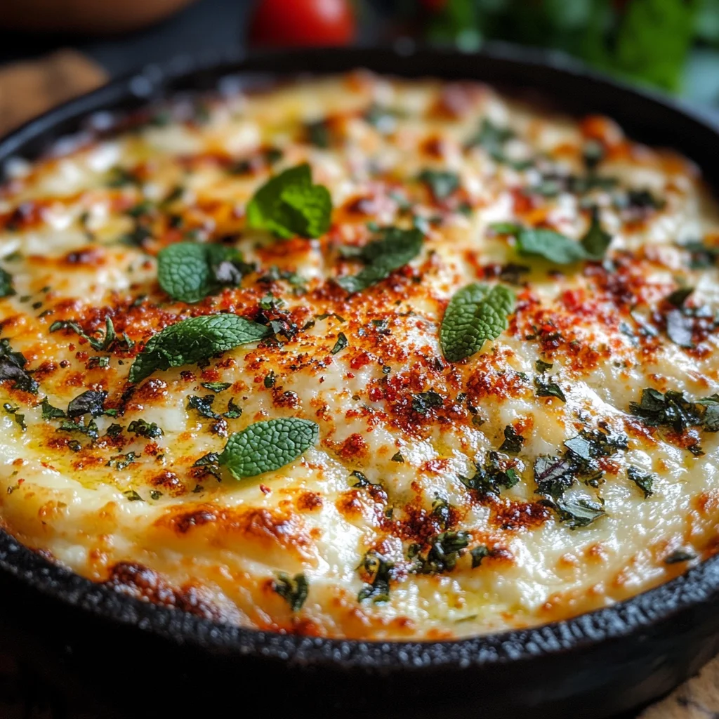 Turkish Spicy Baked Cheese Dip (Hot Peynir Ezmesi)