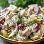 Tzatziki Chicken Salad with Olives, Feta, and Dill Recipe