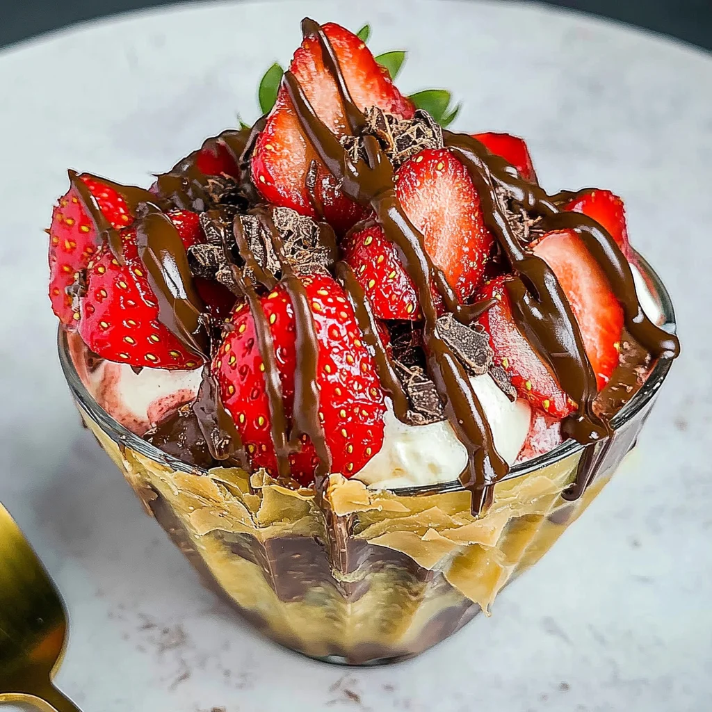 Viral Dubai Chocolate Strawberry Cup