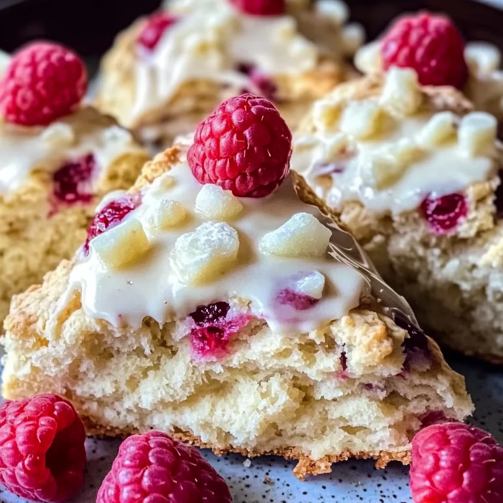 White Chocolate Raspberry Scones