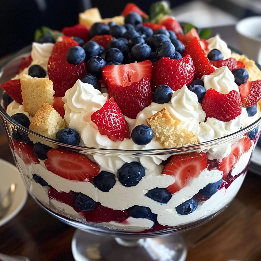 4th of July Trifle Recipe (Easy Patriotic Dessert)