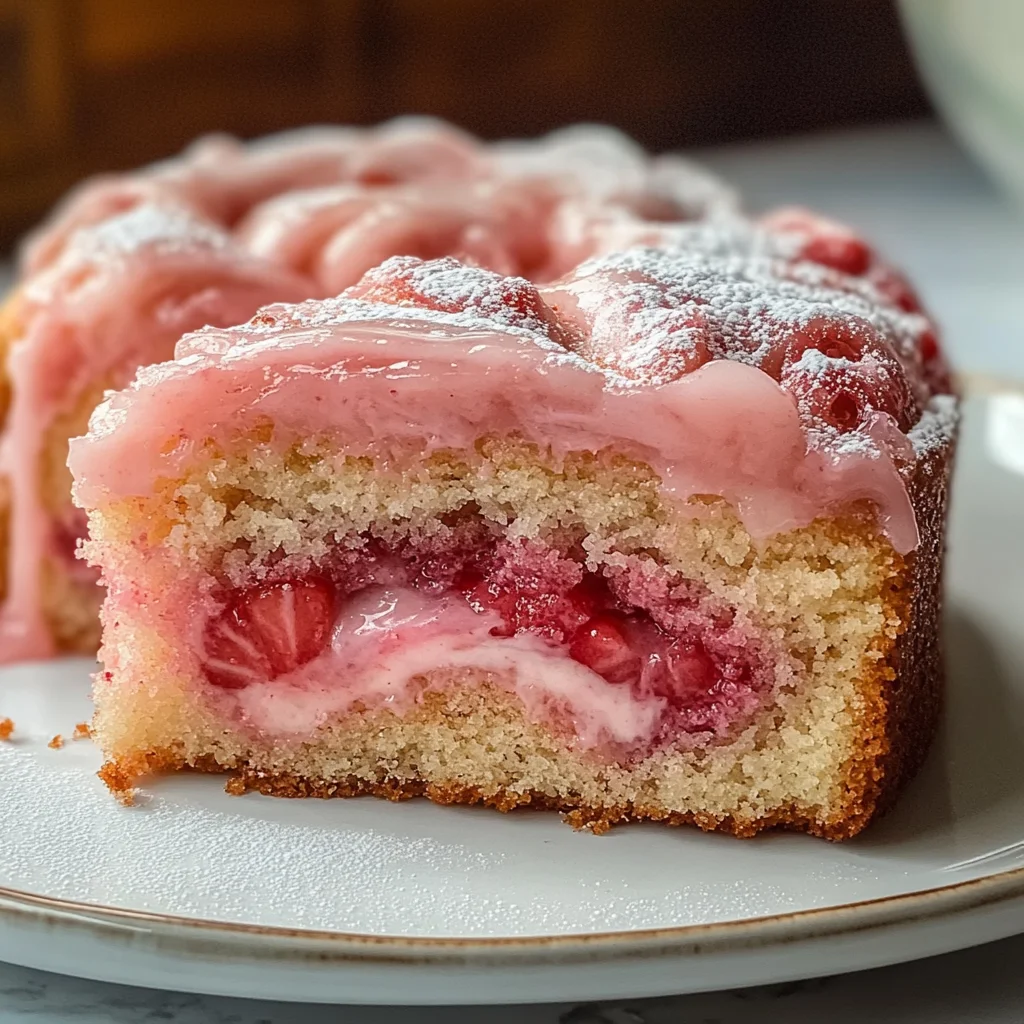 Amazing Strawberry Honeybun Cake