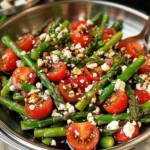 Asparagus, Tomato and Feta Salad with Balsamic Vinaigrette
