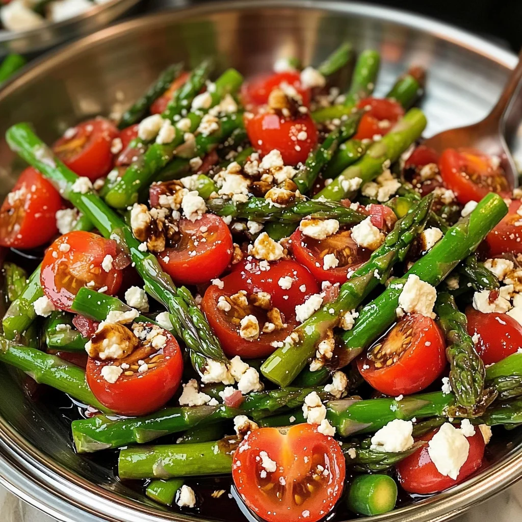 Asparagus, Tomato and Feta Salad with Balsamic Vinaigrette