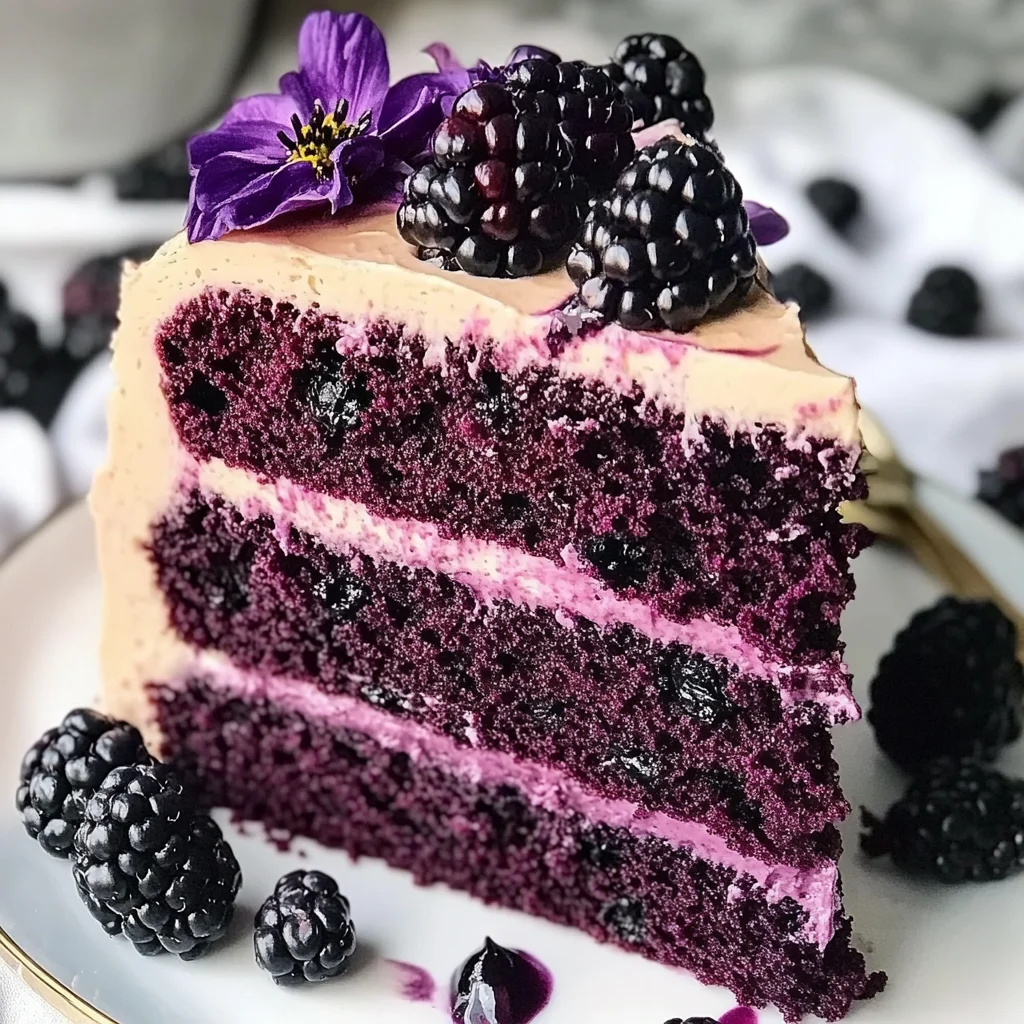 Blackberry Velvet Cake