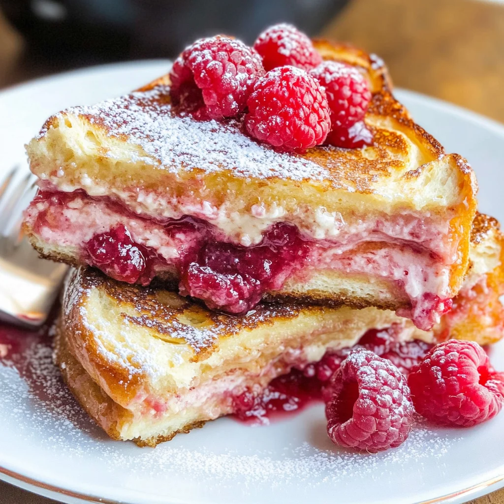 Brioche French Toast with Creamy Raspberry Cheesecake
