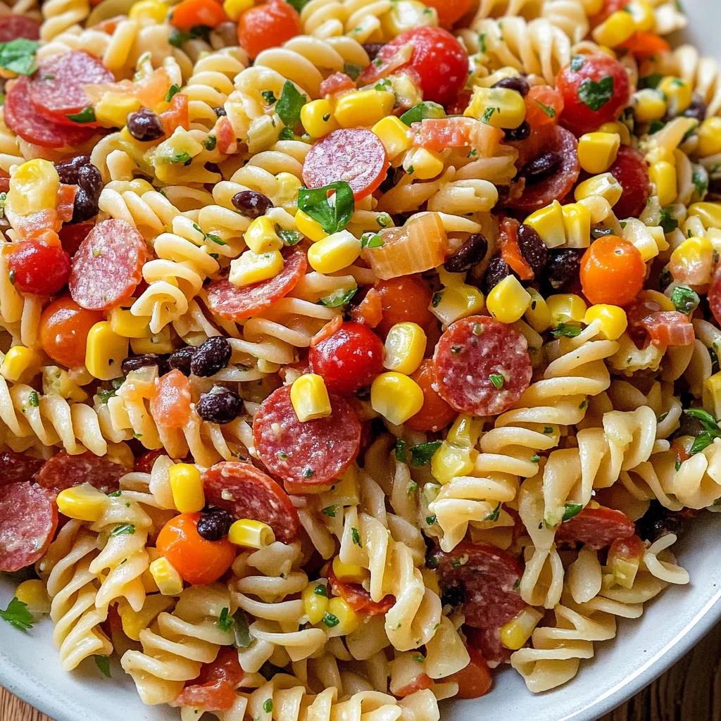 Cowboy Caviar Pasta Salad