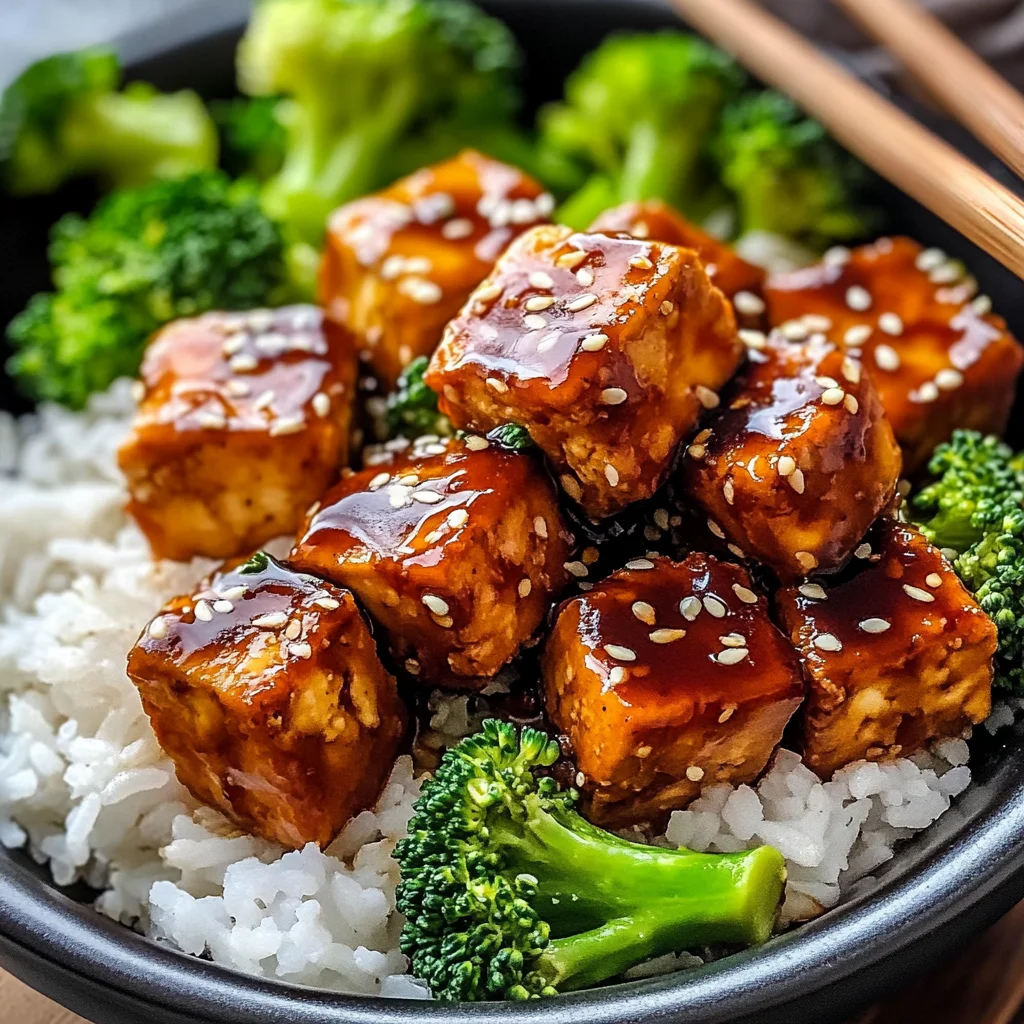 Crockpot Vegan Teriyaki Tofu with Broccoli