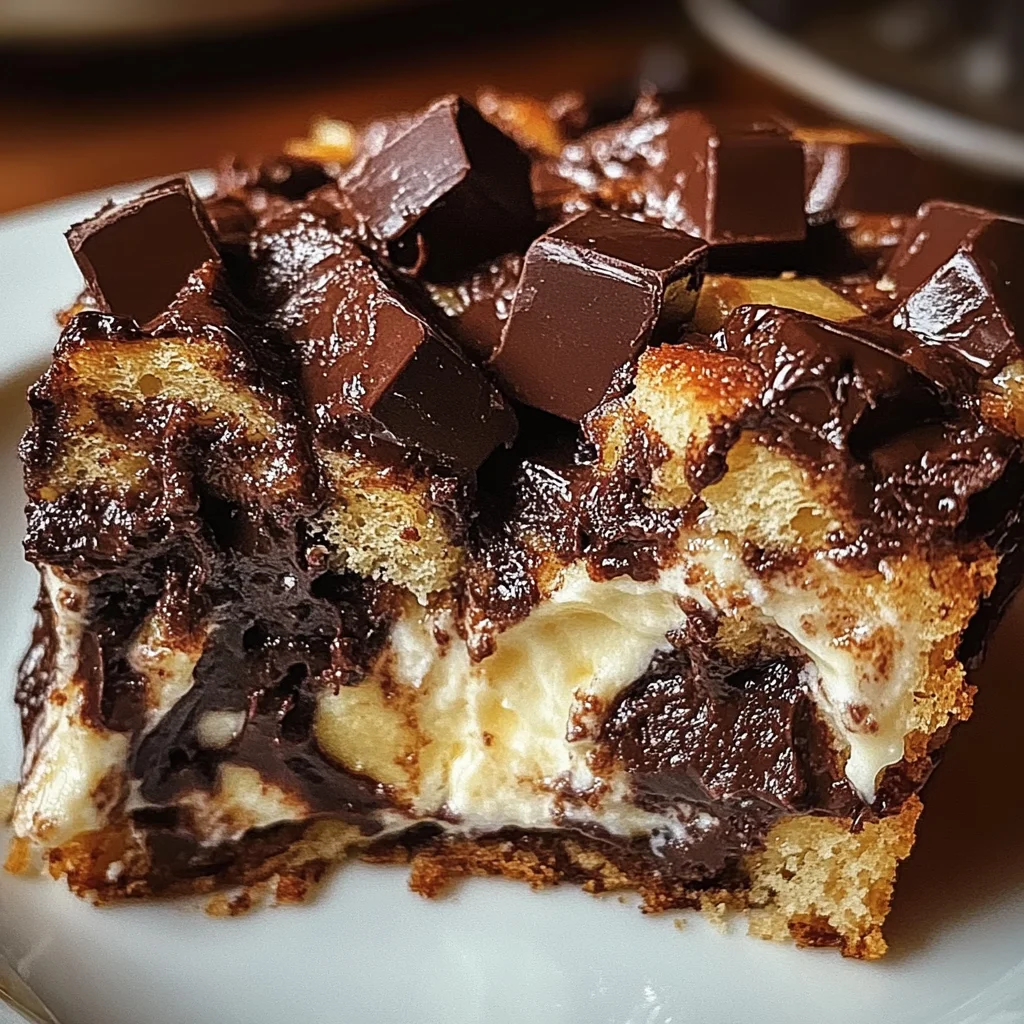 Decadent Chocolate Cream Cheese Bread Pudding