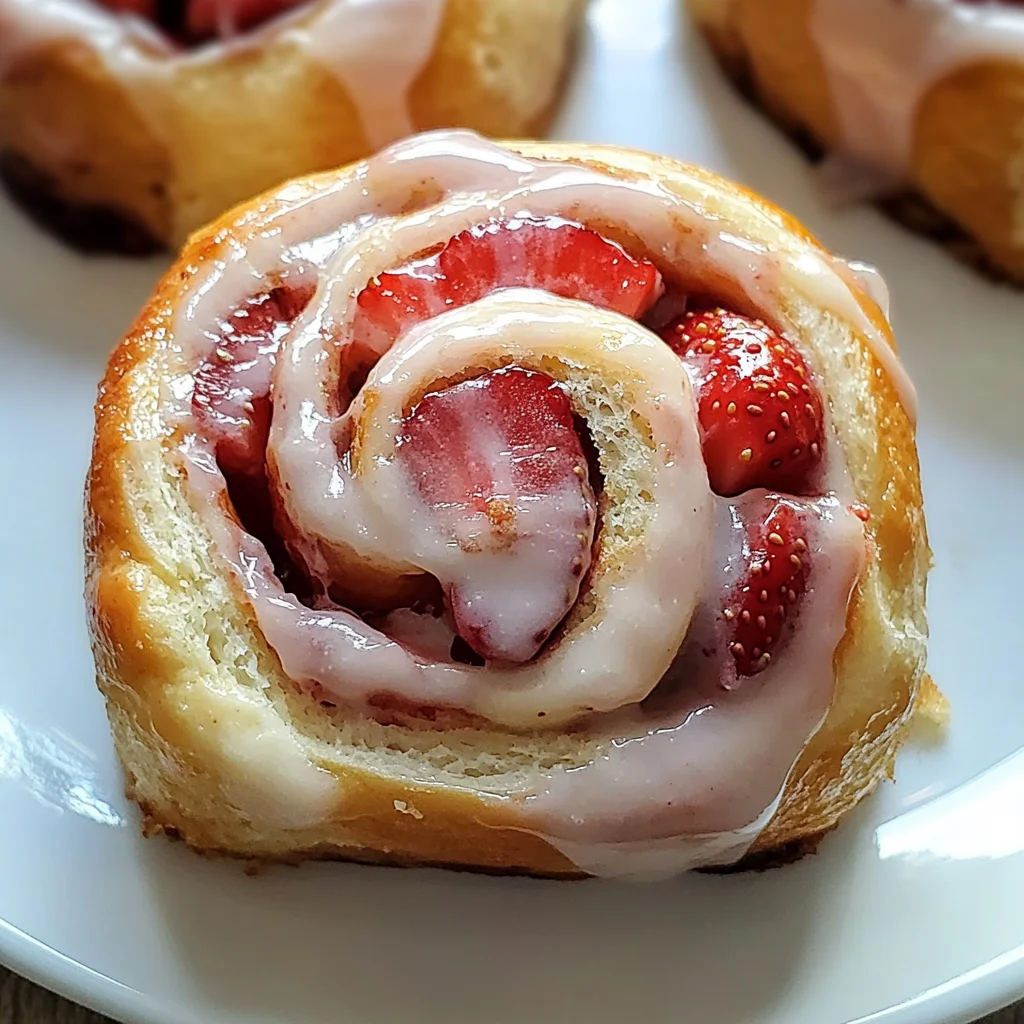 Fluffy Strawberry Rolls